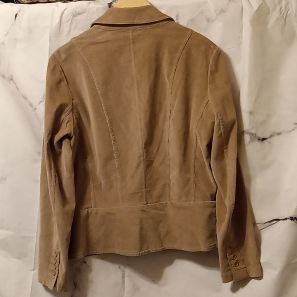 St. John's Bay Tan Suede Button-Front Jacket - Picture 9 of 9